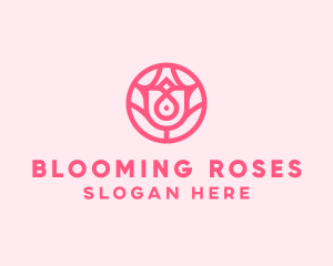 Pink Flower Wellness logo design