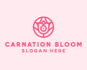 Pink Flower Wellness logo design