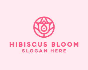 Pink Flower Wellness logo design