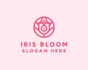 Pink Flower Wellness logo design