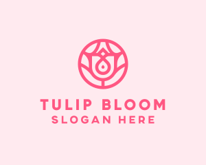 Pink Flower Wellness logo design