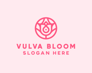 Pink Flower Wellness logo design