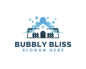 House Sanitation Pressure Wash logo design