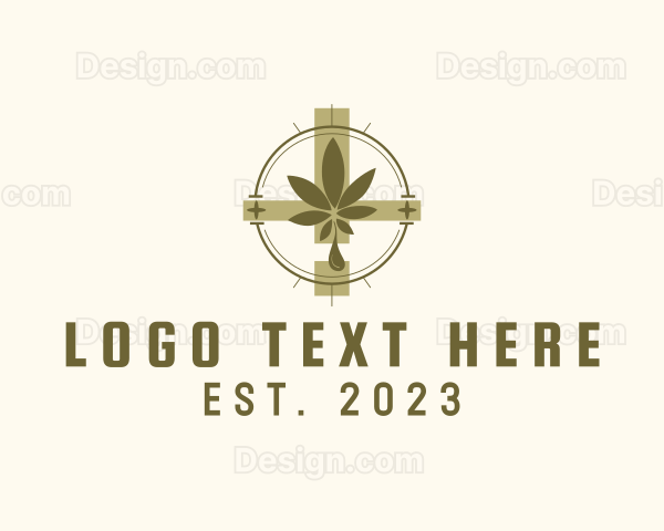 Herbal Cannabis Cross Logo