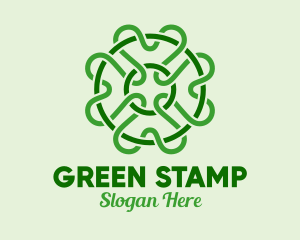 Green Clover Scribble logo design