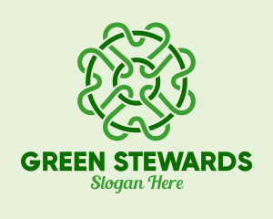 Green Clover Scribble logo design