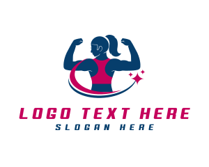 Female Muscular Athlete logo