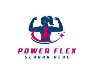 Female Muscular Athlete logo