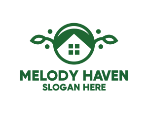 Green Vegan House Logo
