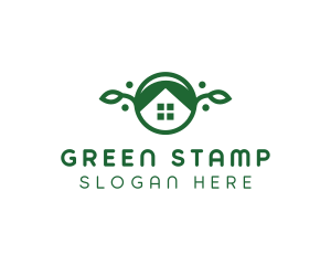 Green Vegan House logo design