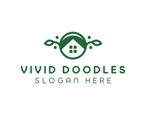 Green Vegan Home logo design