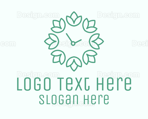 Lotus Clock Time Logo