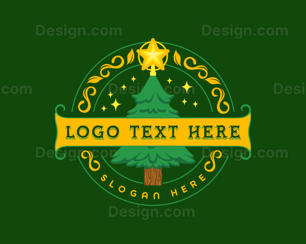 Festive Christmas Tree Logo