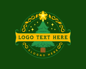 Festive Christmas Tree logo