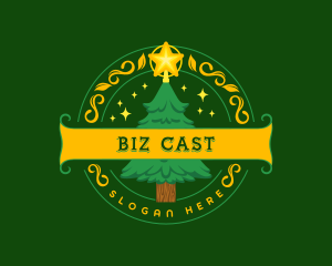 Festive Christmas Tree logo
