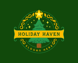 Festive Christmas Tree logo