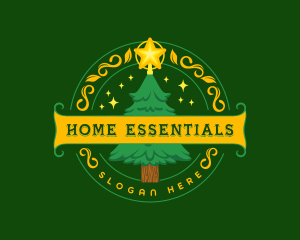 Festive Christmas Holiday logo design