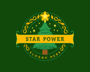 Festive Christmas Holiday logo design