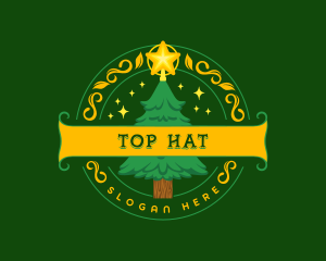 Festive Christmas Holiday logo design