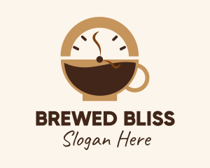 Coffee Mug Clock  logo design