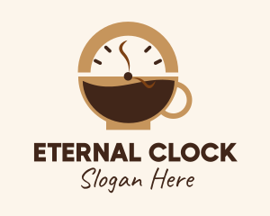 Coffee Mug Clock  logo design