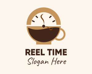 Coffee Mug Clock  logo design