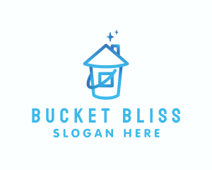 Cleaning House Bucket logo design