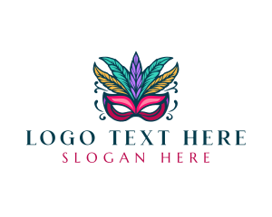 Mardi Gras Feather Mask logo