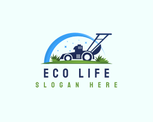 Lawn Mower Eco Maintenance logo design