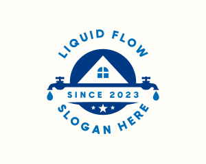 Water Faucet Plumbing logo design