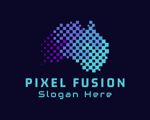 Australian Technology Pixels logo design