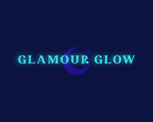 Neon Moon Business Glow logo design