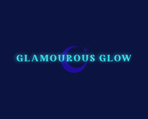 Neon Moon Business Glow logo design