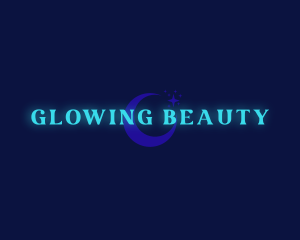 Neon Moon Business Glow logo design