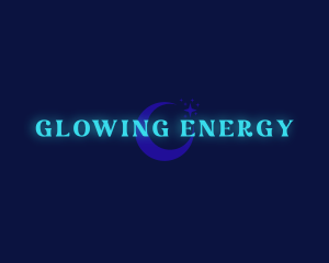 Neon Moon Business Glow logo design