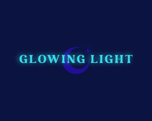 Neon Moon Business Glow logo design