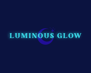 Neon Moon Business Glow logo design