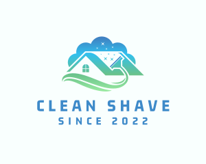 House Roof Cleaning logo design