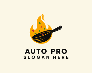Cooking Frying Pan Logo