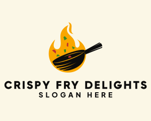 Cooking Frying Pan logo design