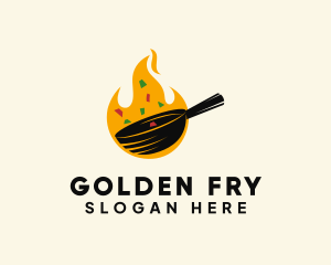Cooking Frying Pan logo design