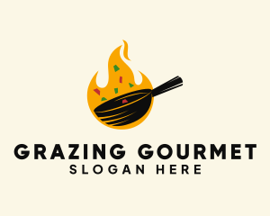 Cooking Frying Pan logo design