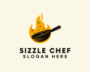 Cooking Frying Pan logo design