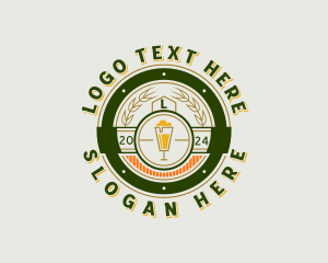 Hipster Beer Pub Logo