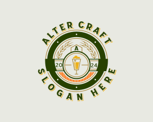 Hipster Beer Pub logo design