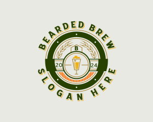 Hipster Beer Pub logo design