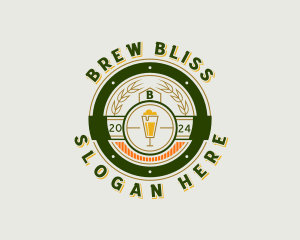 Hipster Beer Pub logo design