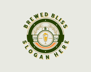 Hipster Beer Pub logo design