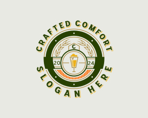 Hipster Beer Pub logo design