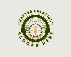 Hipster Beer Pub logo design